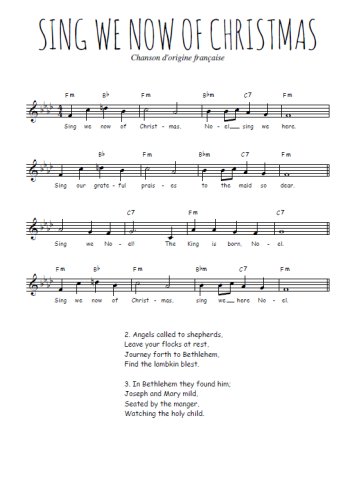 Sing we now of Christmas